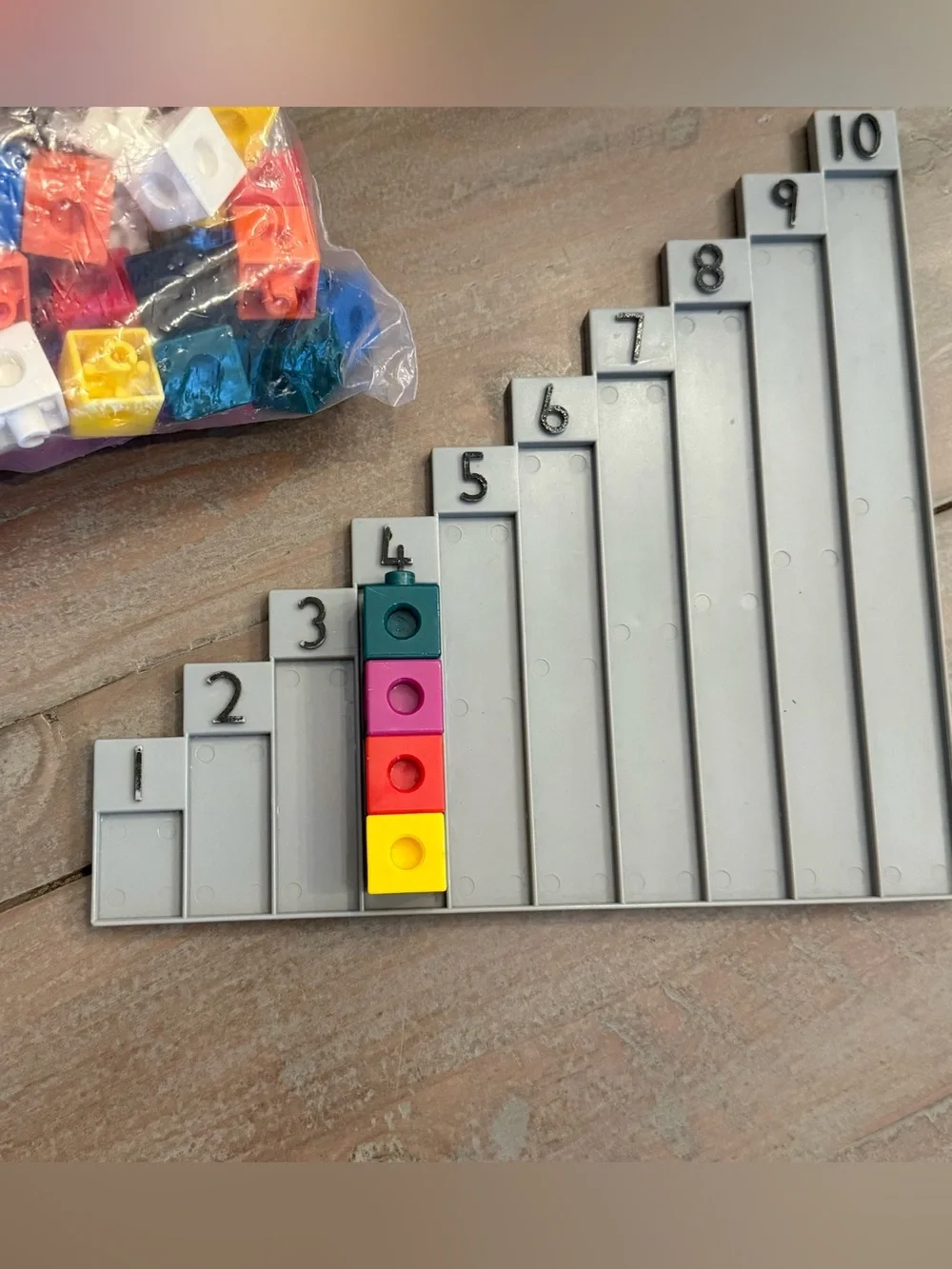 Math Linking Cubes Counting Blocks Manipulatives STEM Homeschool Preowned